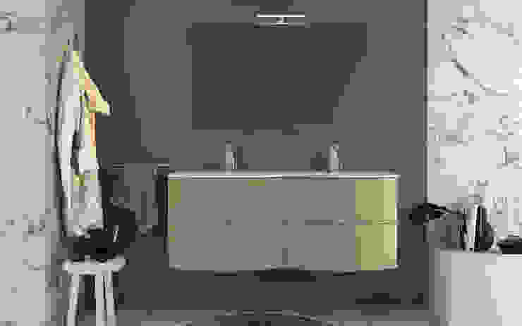 Arredo Mobile Da Bagno Moderno Sospeso 138 Cm Con Doppio Lavabo In 4 Colori Di Bagno Italia Homify