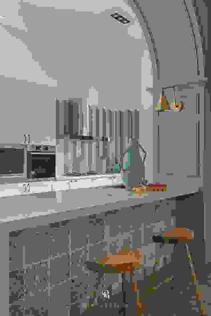 理絲室內設計有限公司 Ris Interior Design Co., Ltd. Small kitchens Шифер Синій