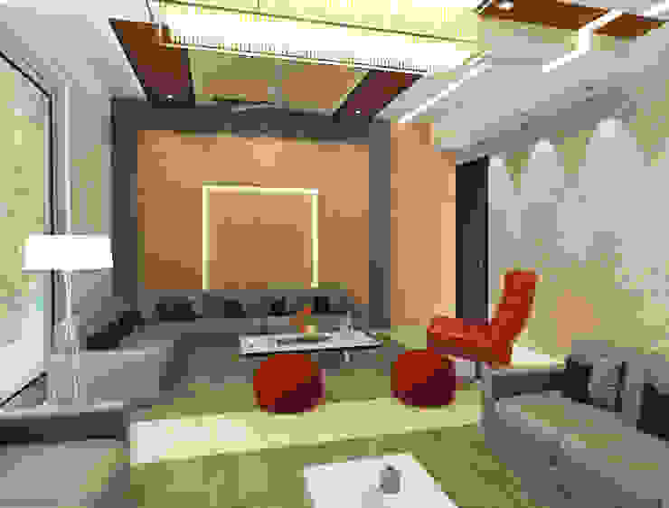 Dheeraj Residence, Meera Bagh, New Delhi Eclectic style living room by Space Interface Eclectic