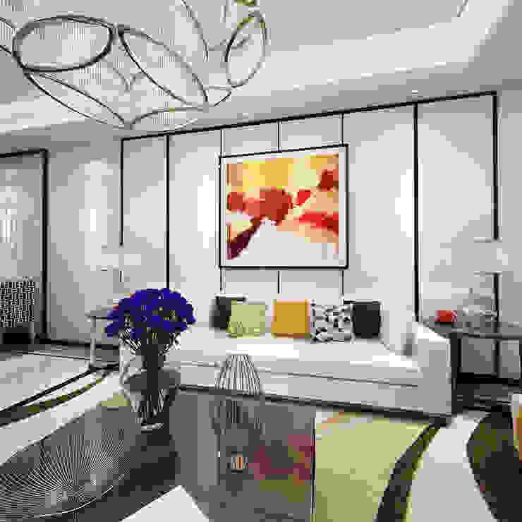 Residence in Gurugram, Space Interface Space Interface Modern living room