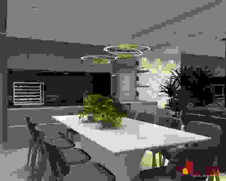 Apto. Condominium Club LAM Arquitetura | Interiores Varandas, marquises e terraços modernos