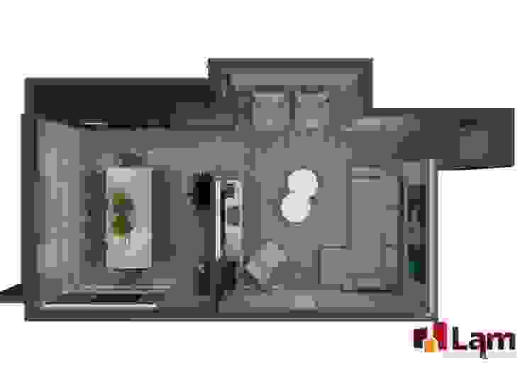 Apto. Condominium Club LAM Arquitetura | Interiores Varandas, marquises e terraços modernos