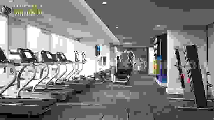 Yantram Architectural Design Studio Corporation Ruang Fitness Grey
