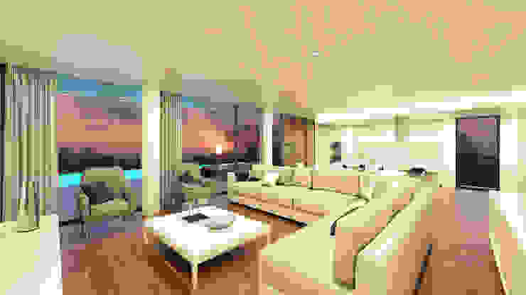 Traçado Regulador. Lda Living room Wood White