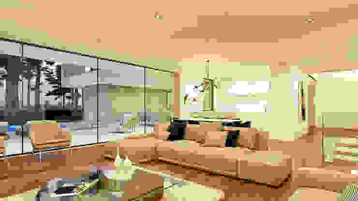 Traçado Regulador. Lda Living room Wood White