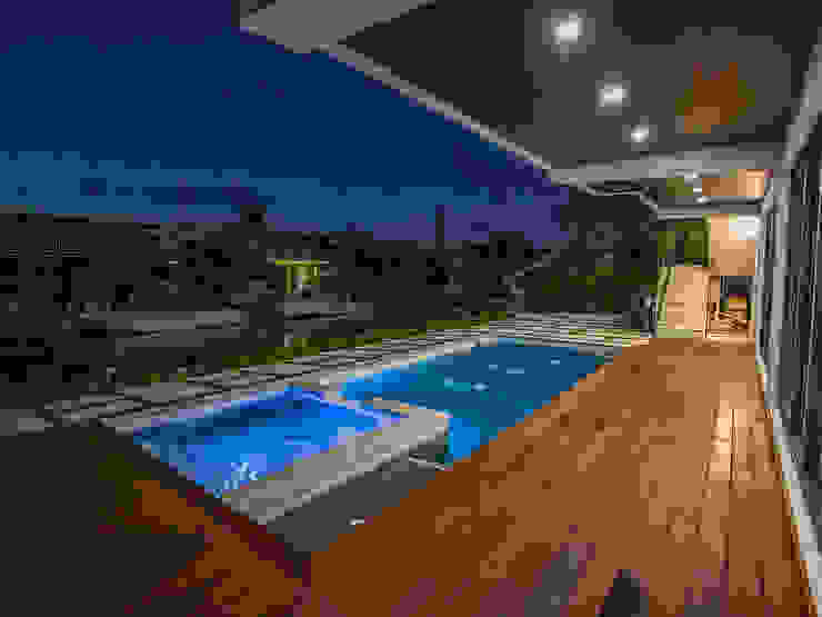 Piscina Deck Placas De Concreto E Grama Artificial Homify