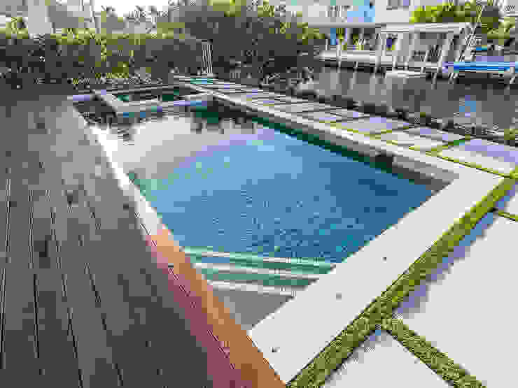 Piscina Deck Placas De Concreto E Grama Artificial Homify