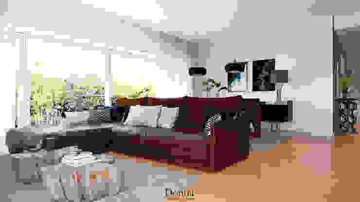 Donna - Exclusividade e Design Ruang Keluarga Gaya Industrial