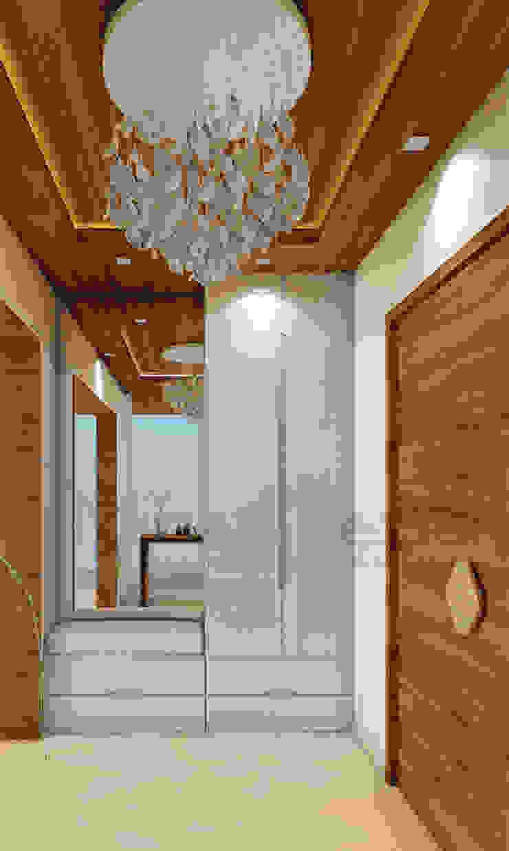 Living room Entrance homify Modern corridor, hallway & stairs