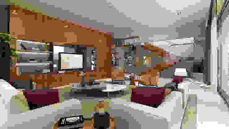 Sala de estar – Moradia em Felgueiras Salas de estar modernas por Alpha Details Moderno