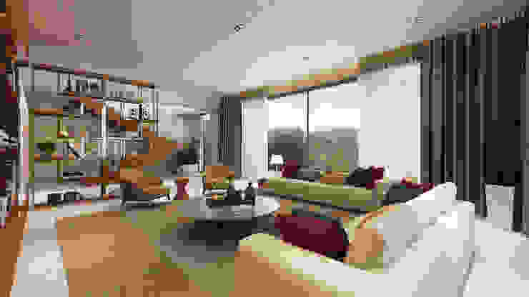 Sala de estar – Moradia em Felgueiras Salas de estar modernas por Alpha Details Moderno