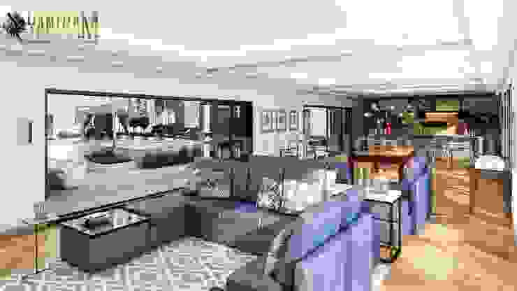 Glamorous Bar In Living Room 3d Interior Modeling With Gaming Area