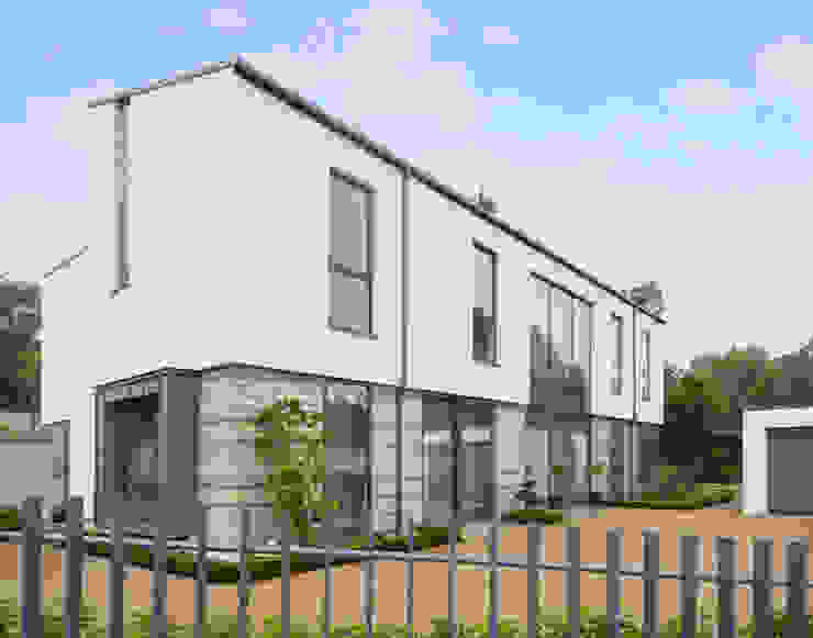 Modern Aluminium Windows With Wood Interior Marvin Windows and Doors UK Windows & doors Windows Aluminium/Seng Grey