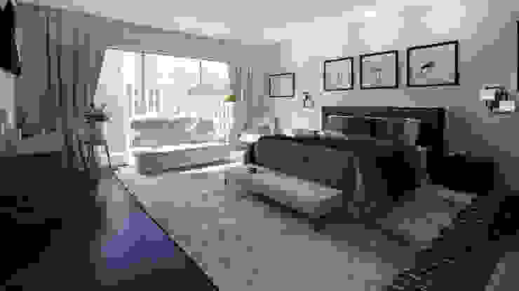 Home Staging Virtual - Venta de Apartamento sobre Planos....., Arkiline Arquitectura Optativa Arkiline Arquitectura Optativa Camera da letto moderna Truciolato Bianco