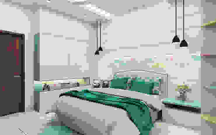 Teenage girl Bedroom- clutterfree and organised Tanish Dzignz Modern style bedroom Multicolored