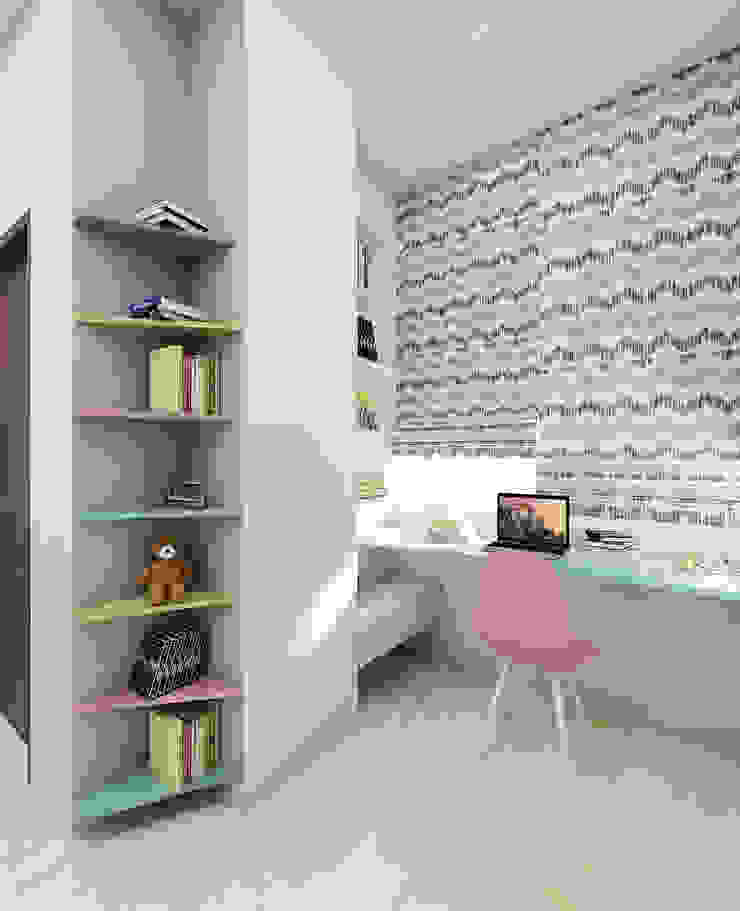 Teeange Girl Bedroom- Calm study corner Tanish Dzignz Modern style bedroom Multicolored