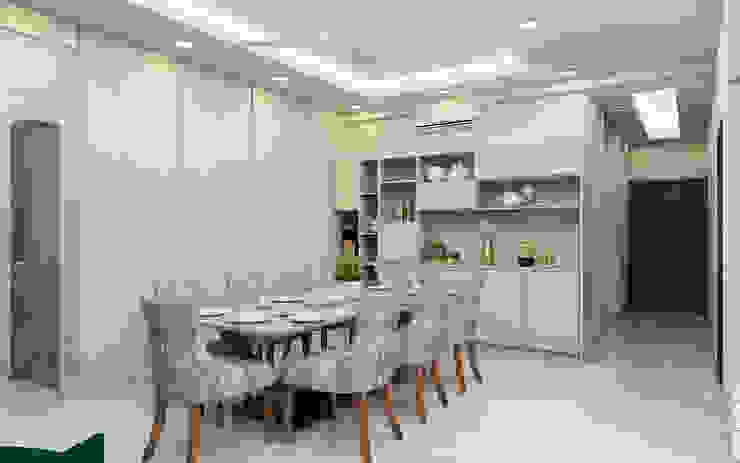 Tanish Dzignz Modern dining room Beige