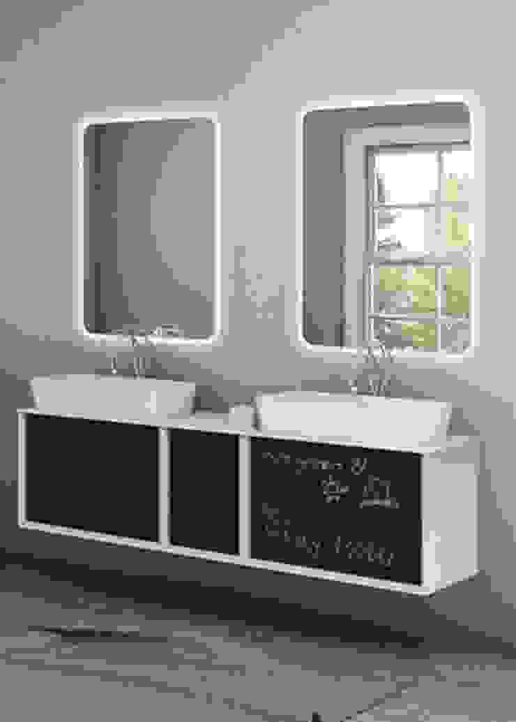 Mobile Bagno Doppio Lavabo Moderno.Mobile Bagno Moderno Arreo Sospeso 140x46 O 176x46 In 3 Colori By Bagno Italia Homify