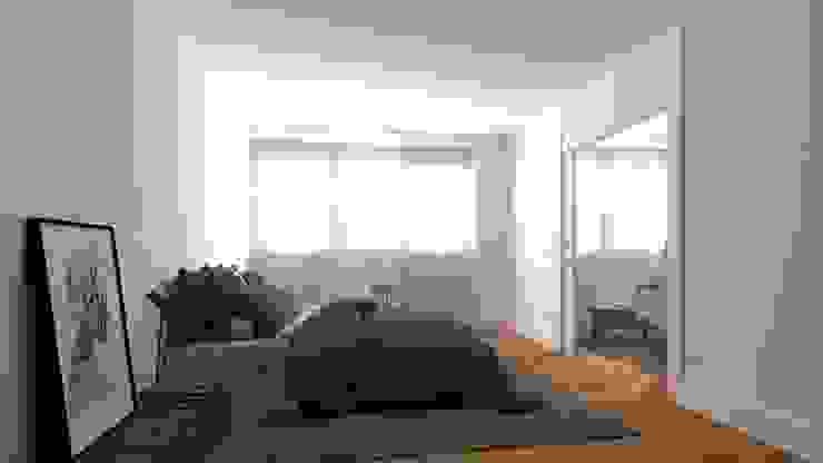 Reforma, decoración y amueblamiento de un piso de 260 metros cuadrados en el centro de Gijón, arQmonia estudio, Arquitectos de interior, Asturias arQmonia estudio, Arquitectos de interior, Asturias Phòng ngủ phong cách tối giản