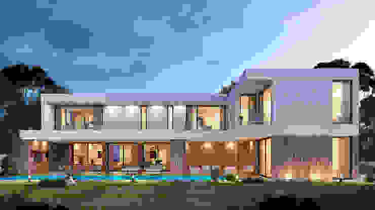 Traçado Regulador. Lda Multi-Family house Wood White