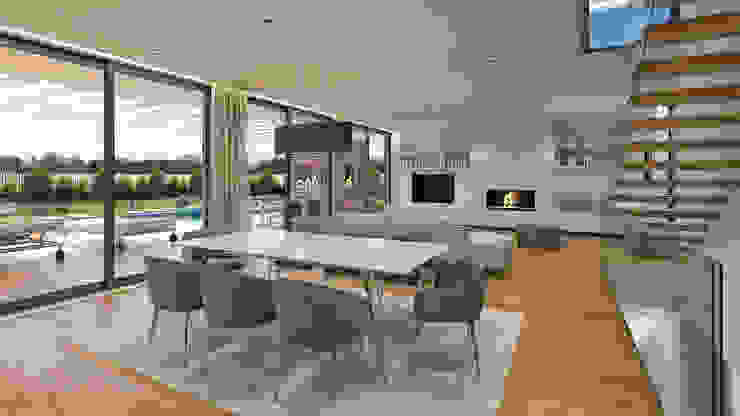 Traçado Regulador. Lda Living room Wood White