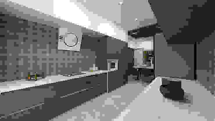 Kitchen cum Dining SPACE DESIGN STUDIOS Minimalist kitchen