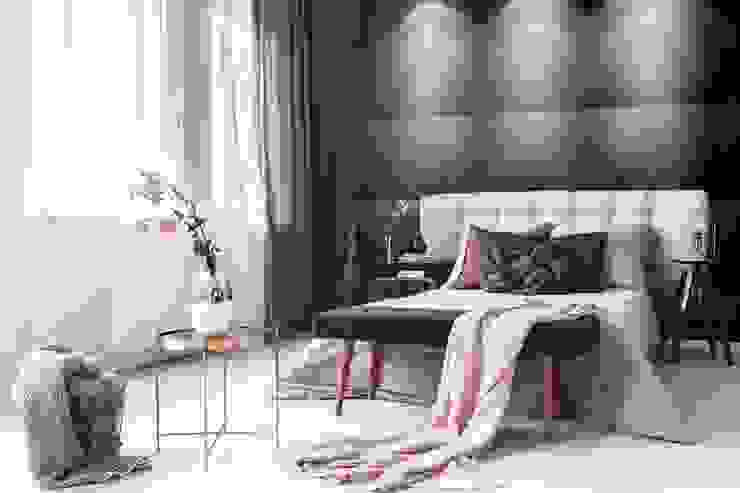 Schlafzimmer Wandgestaltung mit 3D Effekt und Betonlook | homify