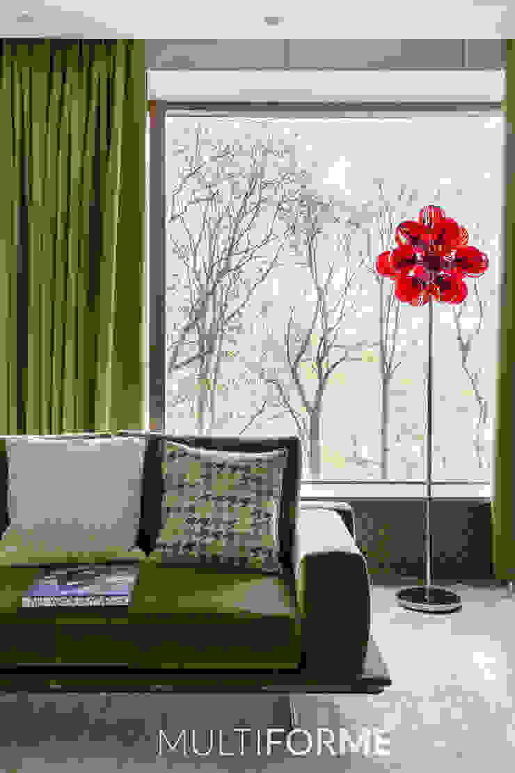 "La Dolce Vita" Appartment in Saint Petersburg, MULTIFORME® lighting MULTIFORME® lighting Вітальня Скло Червоний Освітлення
