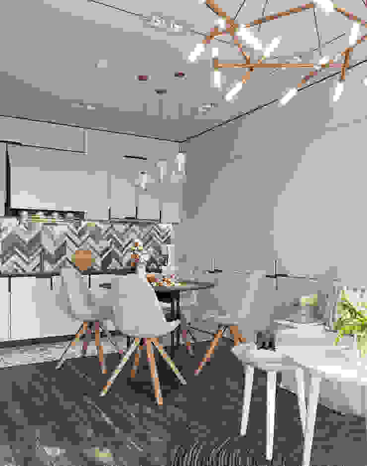 Кухня Студия 3D визуализации Интерьера и Экстерьера Кухонные блоки Дерево Бежевый