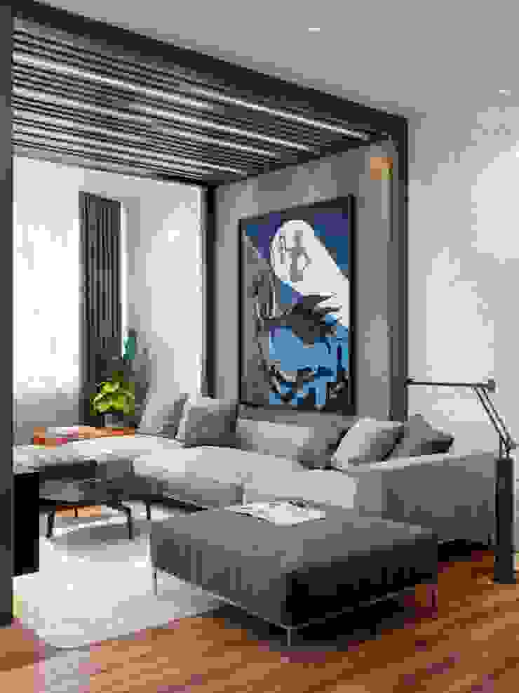 ПРОЕКТ ЖК КОЛИЗЕЙ, МОСКВА Гостиная в стиле лофт от Interior designers Pavel and Svetlana Alekseeva Лофт