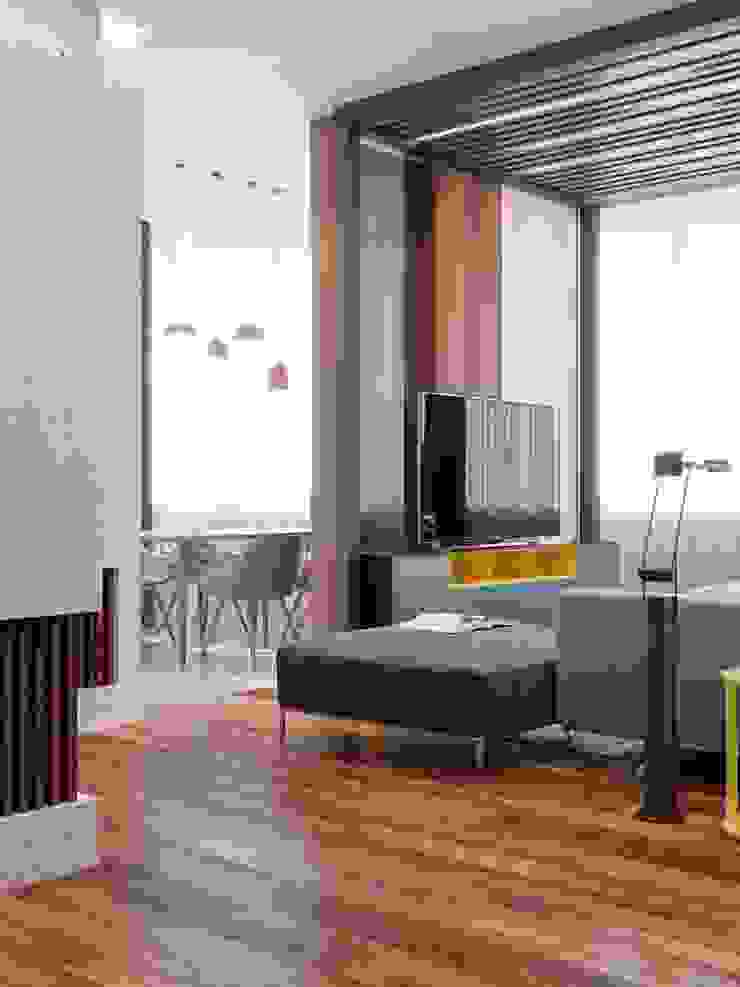 ПРОЕКТ ЖК КОЛИЗЕЙ, МОСКВА Гостиная в стиле лофт от Interior designers Pavel and Svetlana Alekseeva Лофт