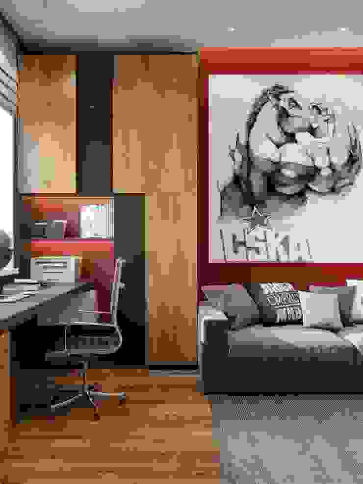 ПРОЕКТ ЖК КОЛИЗЕЙ, МОСКВА Рабочий кабинет в стиле лофт от Interior designers Pavel and Svetlana Alekseeva Лофт