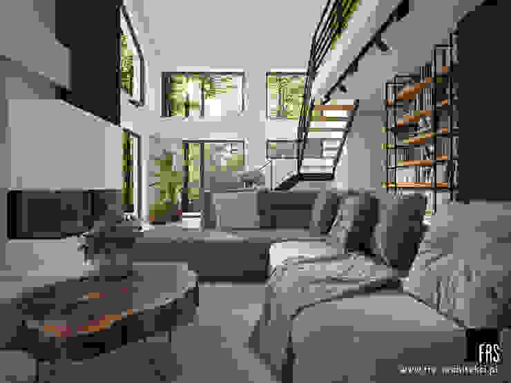 Dom w Tyńcu Nowoczesny salon od FRS ARCHITEKCI Nowoczesny