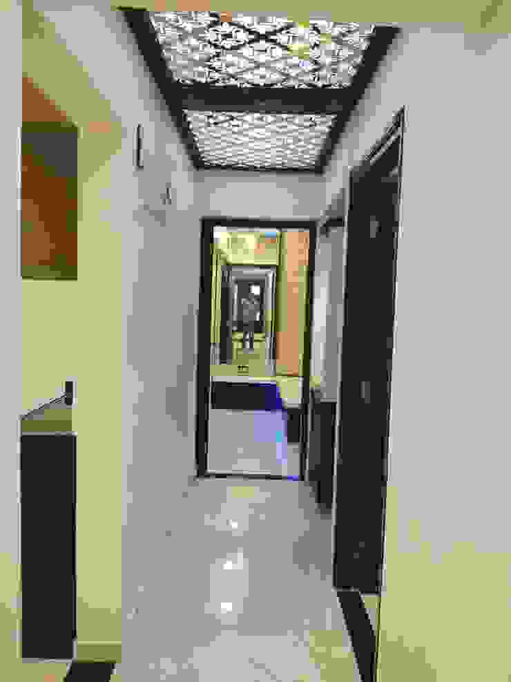 Internal passage VR Interior Designerss Asian style living room Plywood Multicolored