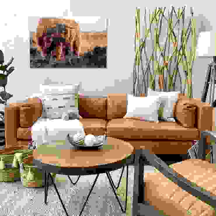 Living Room - Photoshoot Otoño, Decor One Decor One Salones modernos Cuero Salas y sillones