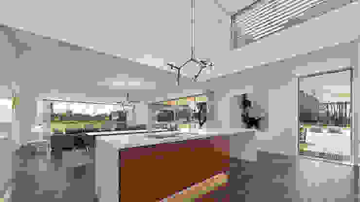 Traçado Regulador. Lda Built-in kitchens Wood White