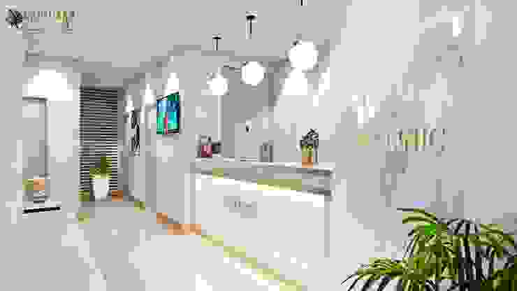 Contemporary Minimalist Office Reception Desk 3d Interior