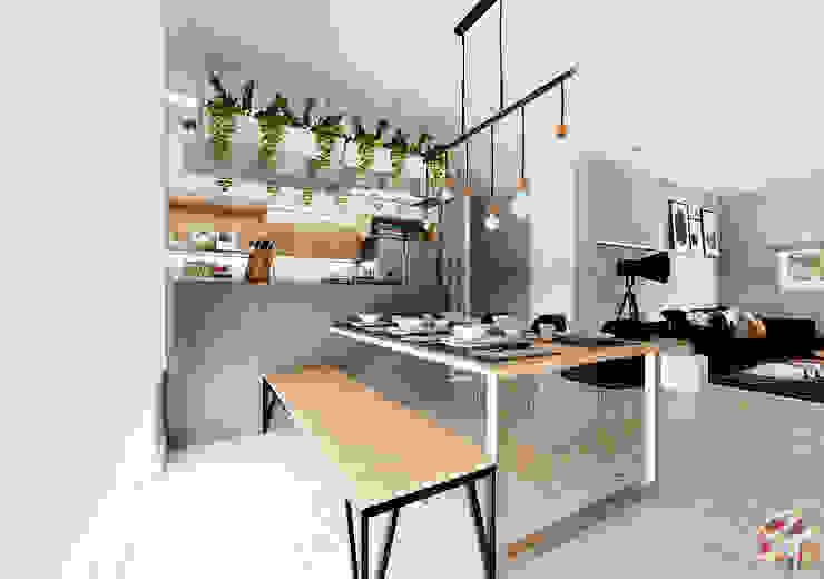 Apartamento Integrado Studio Trix - Arquitetura e Interiores Salas de jantar modernas Sala de jantar