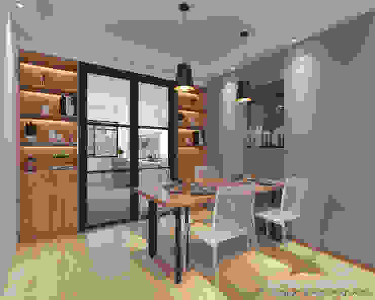 Dining Area Swish Design Works Modern dining room Plywood Wood effect
