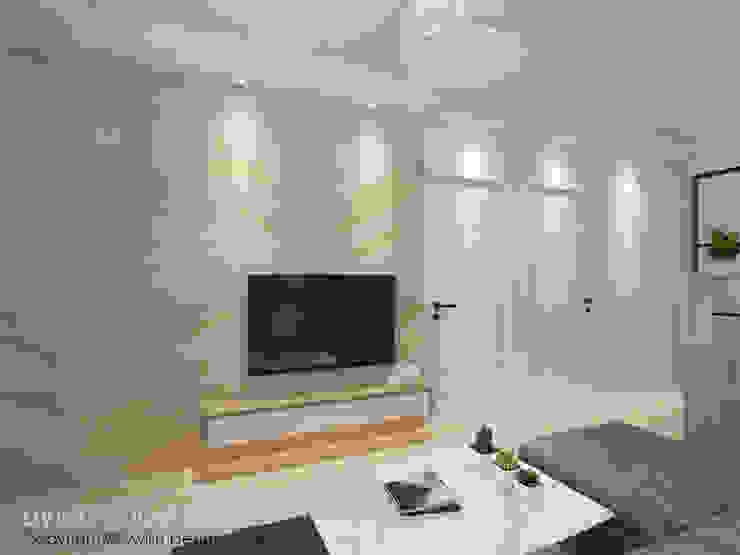 TV Feature Wall Swish Design Works Modern living room Plywood Wood effect