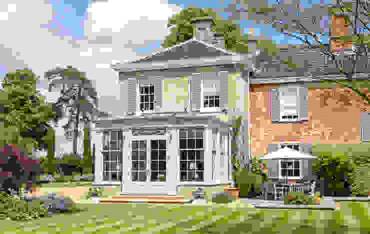 Georgian country house extended with a beautiful orangery that blends harmoniously with the house Vale Garden Houses Konservatori Klasik Kayu White