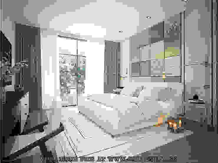Master Bedroom Singapore Carpentry Interior Design Pte Ltd Scandinavian style bedroom Stone Grey master bedroom,bedroom,scandinavian,stone,modern