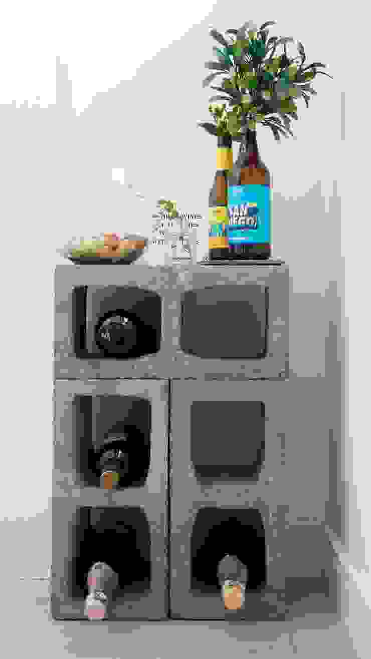 FL HIGIENÓPOLIS, W4 ARQUITETURA W4 ARQUITETURA Adegas ecléticas bloco de concreto, adega, criativo, diy