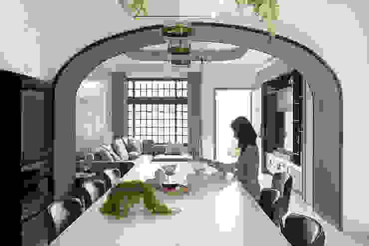 漢玥室內設計 Sala da pranzoTavoli Bianco