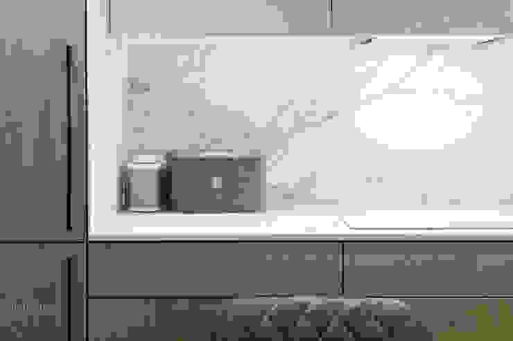 Realizacja projektu w Londynie Ambience. Interior Design Nowoczesna kuchnia