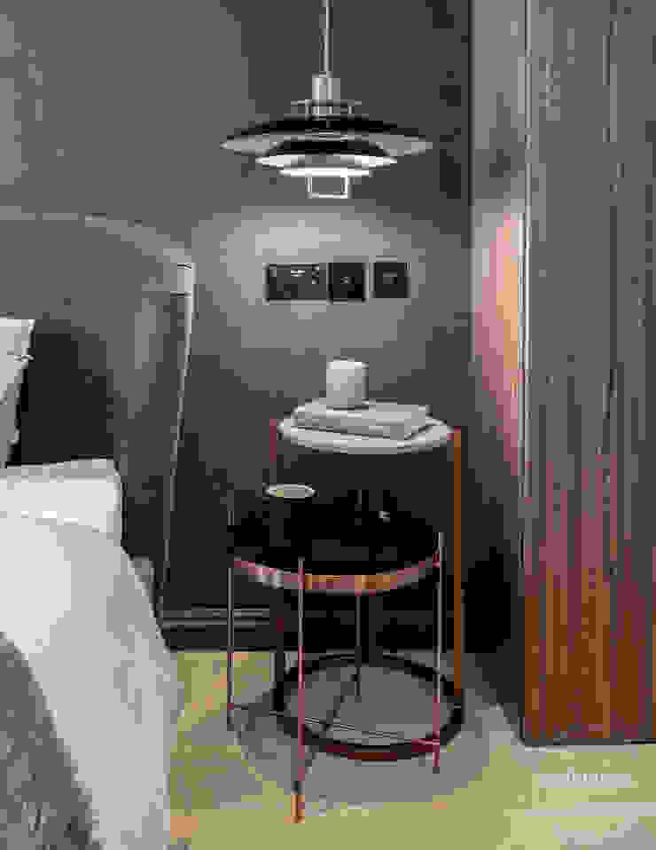 Realizacja projektu w Londynie Ambience. Interior Design Nowoczesna sypialnia