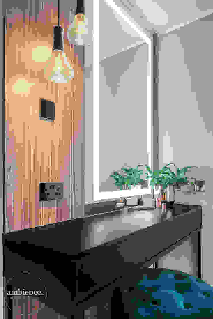 Realizacja projektu w Londynie Ambience. Interior Design Nowoczesna sypialnia