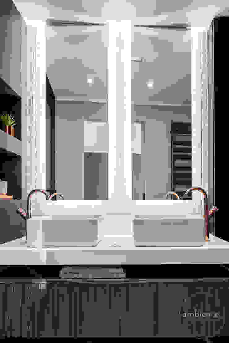 Realizacja projektu w Londynie Ambience. Interior Design Nowoczesna łazienka