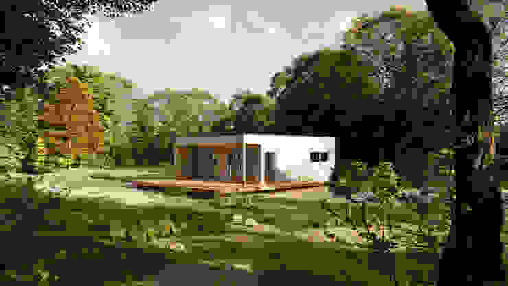 Kleines Einfamilienhaus, DOUBLE W Architekten DOUBLE W Architekten Bungalow Holz Weiß