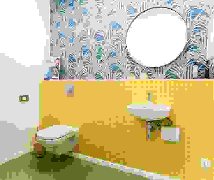 Gäste Toilette Deborah Lea Interiors Gewerbeflächen Fliesen Gelb Gelb, Fliesen, Toilette, Bad, Design,Praxen